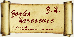 Zorka Marešević vizit kartica